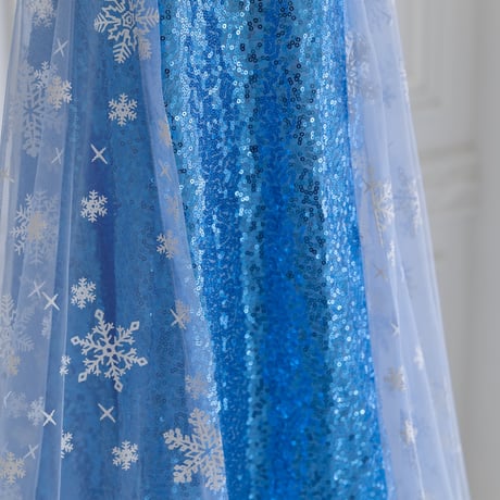 [予約]Snow Queen Glitter Dress (Short, Long) + tiara & stick set❄️