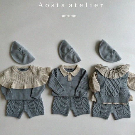 [即納] knit cape-T/Aosta (black M_のみ)