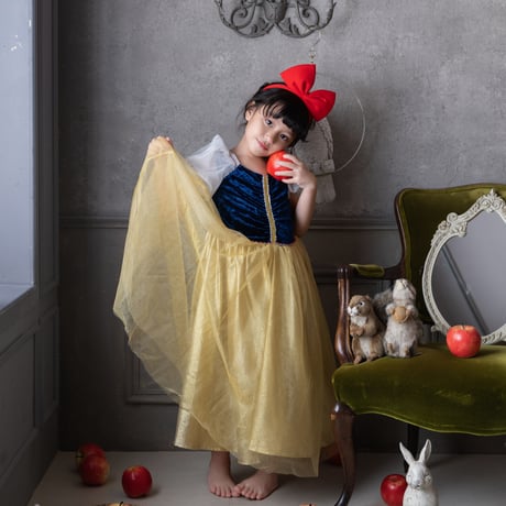 [予約] princess snow white dress+ tiara & stick set