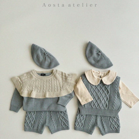 [即納] knit cape-T/Aosta (black M_のみ)
