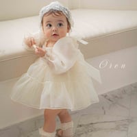 [即納] Serine Organza Suit (Cream) / OREN by Hibyebebe