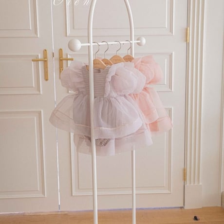 [即納] Serena Pintuck Organza Suit / OREN by Hibyebebe（Pink M_size のみ）