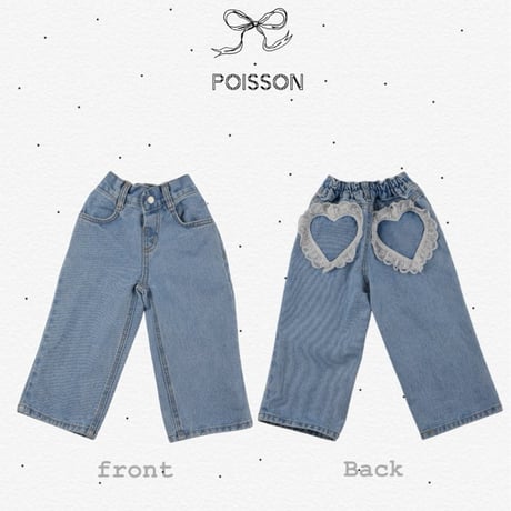 [即納] Heart pocket denim/POISSON （JL,S_ size のみ）