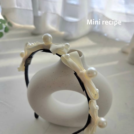 [予約] Tiny Ribbon Hairband / Mini Recipe