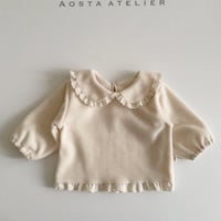 [即納] winter frill blouse  / Aosta  (ivory M_ size のみ)
