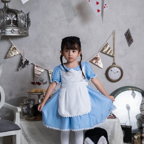 [予約] Wonderland Alice Dress+ ribbon hairband