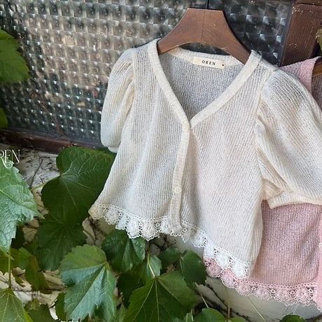 [予約] Chacha linen cardigan / OREN by Hibyebebe