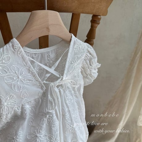 [予約] Cotton embroidered suit/ Monbebe