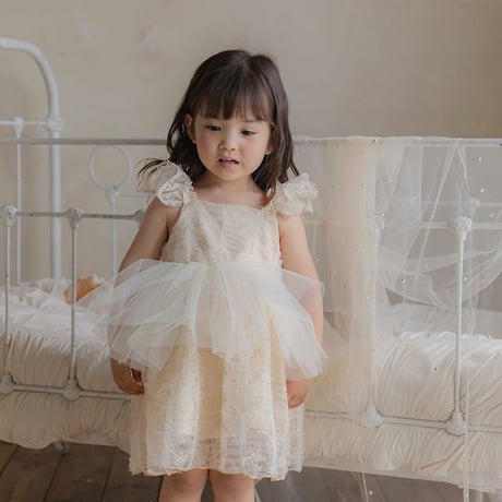 [予約] Shiny Sha dress (kids)/ OREN by Hibyebebe