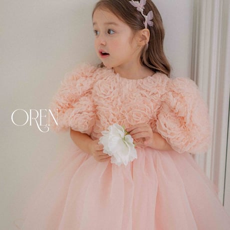 [即納] Blossom Rose dress / OREN by Hibyebebe  (S、M size のみ)