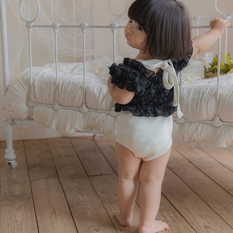 [予約] bebe) Amelia Rose Swimsuit (Hat Set)/ OREN by Hibyebebe