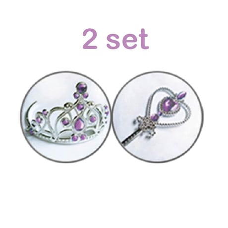 [予約] Lavender Shine Princess Dress (Short, Long)+ tiara & stick set