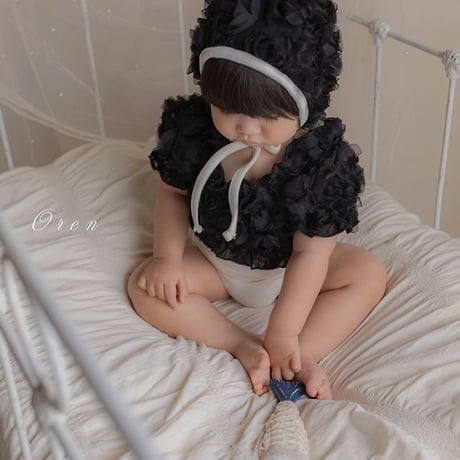 [予約] bebe) Amelia Rose Swimsuit (Hat Set)/ OREN by Hibyebebe