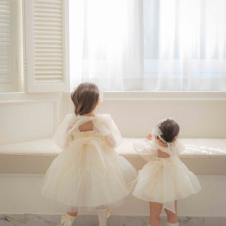 [即納] Serine Organza Suit (Cream) / OREN by Hibyebebe