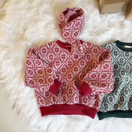 [予約] Snowflake knit MTM (with muffler) / OREN by Hibyebebe
