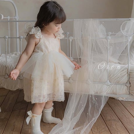 [予約] Shiny Sha dress (kids)/ OREN by Hibyebebe