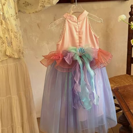 [予約] Fairy pink bubble dress