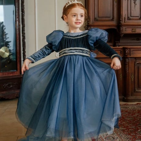 [即納]  Midnight Blue Princess Dress ( 110,140 のみ）