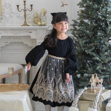 [即納] Elizabeth Christmas dress_Black / Eugenie Candys （M, L _ size のみ）