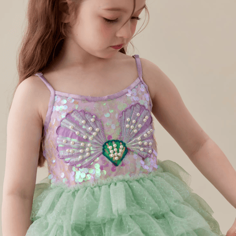 [予約] Mint Sparkle Shell Dress