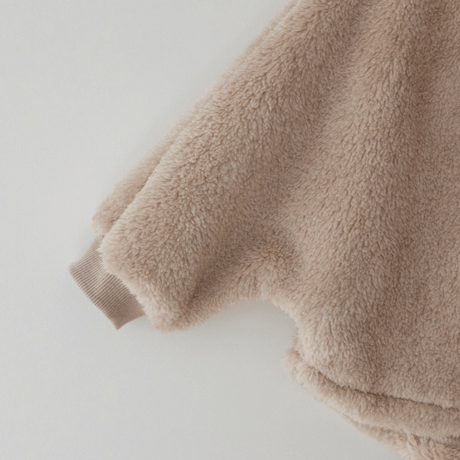 [即納] Bear fleece cloak cardigan(one size)/Lemonade