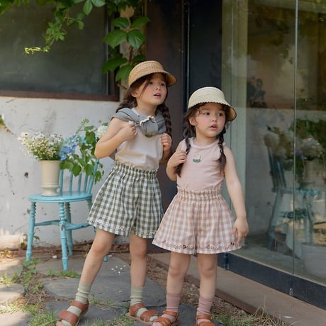 [予約] Siero embroidered shorts / OREN by Hibyebebe