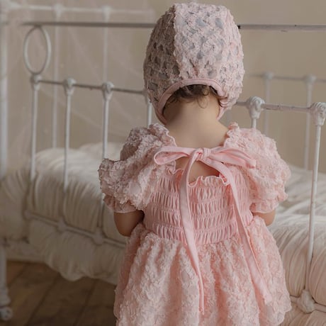 [予約] Juliet Bloom Swimsuit (bebe) (Hat Set)/ OREN by Hibyebebe