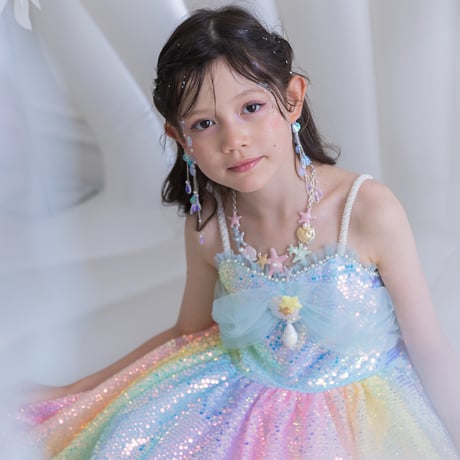 [予約] Aurora Twinkle Dress + ribbon pin SET
