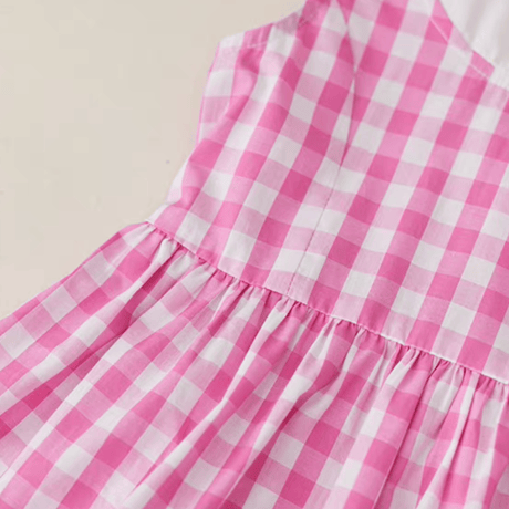 [予約] Picnic Pink Gingham Dress