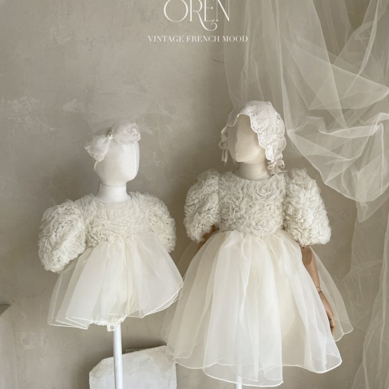 フォーマル・ドレス・スーツ Blooming Rose Pearl Dress M(100) / OREN 予約] Blooming rose pearl dress / OREN by Hibyeb