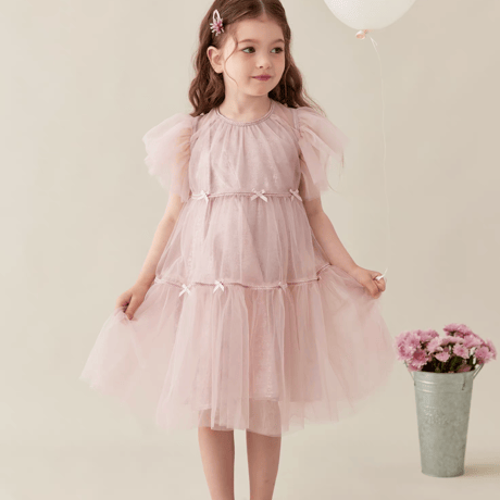 [予約] Powder Pink Tulle Dress