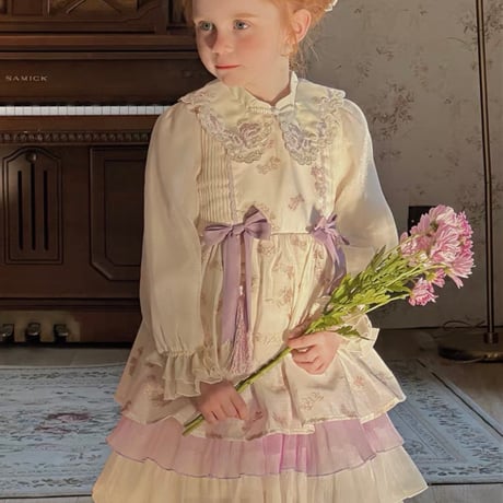 [予約]  Floral Lace Embroidered Dress / omoi mignon