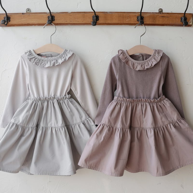 shalomclub MOLA DOT HOODY DRESS 韓国　ドット 即納] Soho dress / puella Flo （gray 3 _ size のみ）