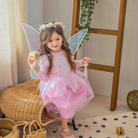 [即納]  Tinker Bell Fairy Dress(Pink/Green)/ Mini Recipe  ( Green S, Pink S_ size のみ   )