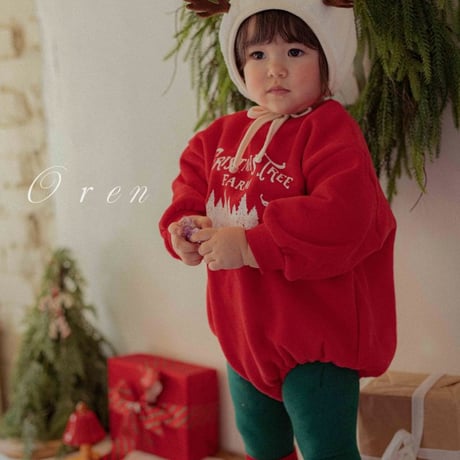 [予約] Christmas fleece Suit (bebe) / OREN by Hibyebebe