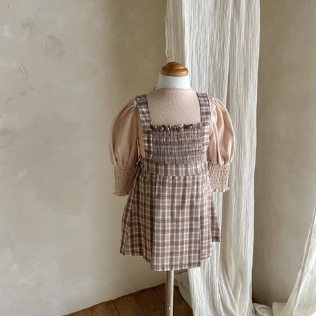 [即納] Roa pleated One-piece / MON PETIT BEBE(BeigeS のみ)