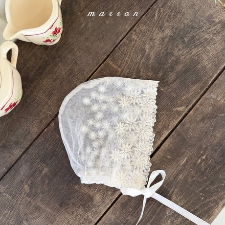 [予約]  lace bonnet /marron