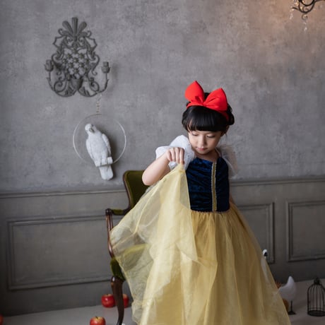 [予約] princess snow white dress+ tiara & stick set