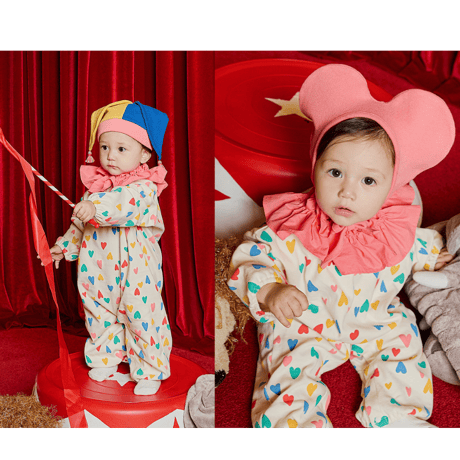 [即納] Clown space suit&cape set_pink/Little Tini