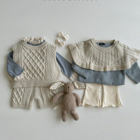[即納] knit cape-T/Aosta (black M_のみ)
