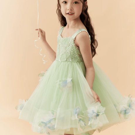 [予約] Mint Blossom Beaded Dress(+Wings)