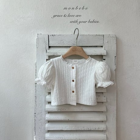 [予約] Rosé knit cardigan/ Monbebe