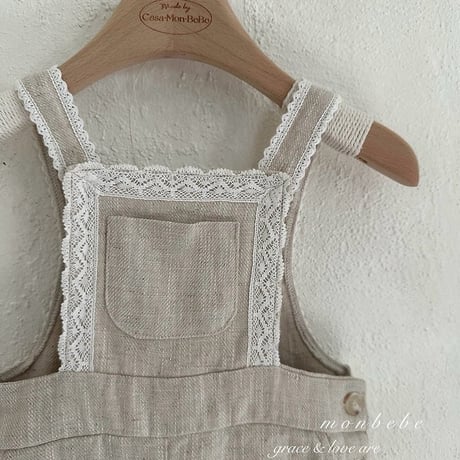 [予約] Pure Linen Kids Suspenders / Monbebe