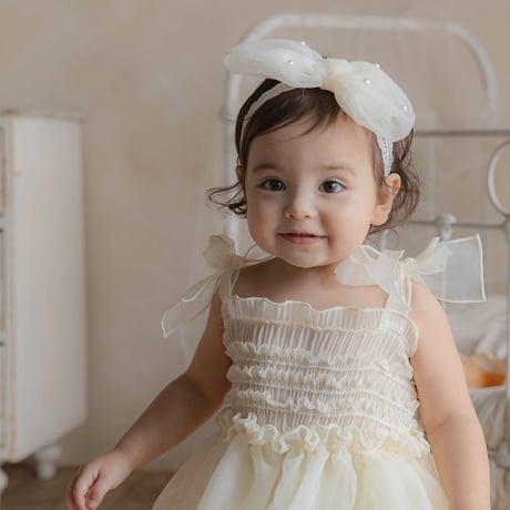 [予約] Odette organza dress suit (bebe)/ OREN by Hibyebebe