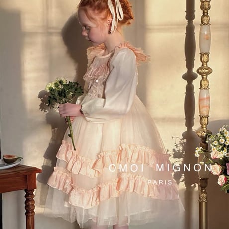 [予約] Romantic Vintage Lace Tulle Dress / omoi mignon