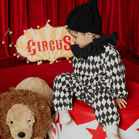 [即納] Circus space suit&cape set_black /Little Tini