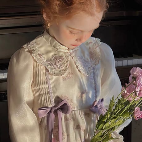 [予約]  Floral Lace Embroidered Dress / omoi mignon