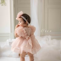 [即納] Serena Pintuck Organza Suit / OREN by Hibyebebe（Pink M_size のみ）