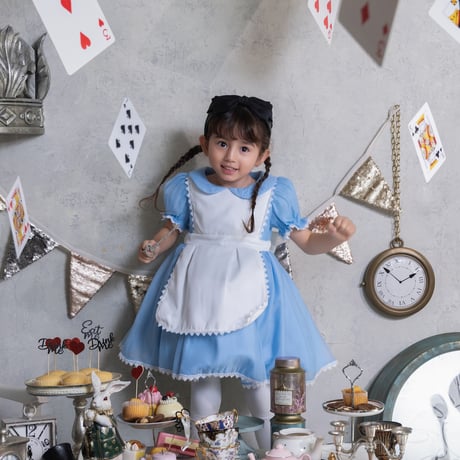 [予約] Wonderland Alice Dress+ ribbon hairband