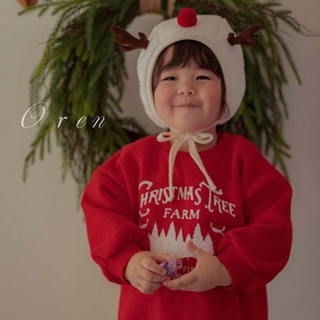 [予約] Christmas fleece Suit (bebe) / OREN by Hibyebebe